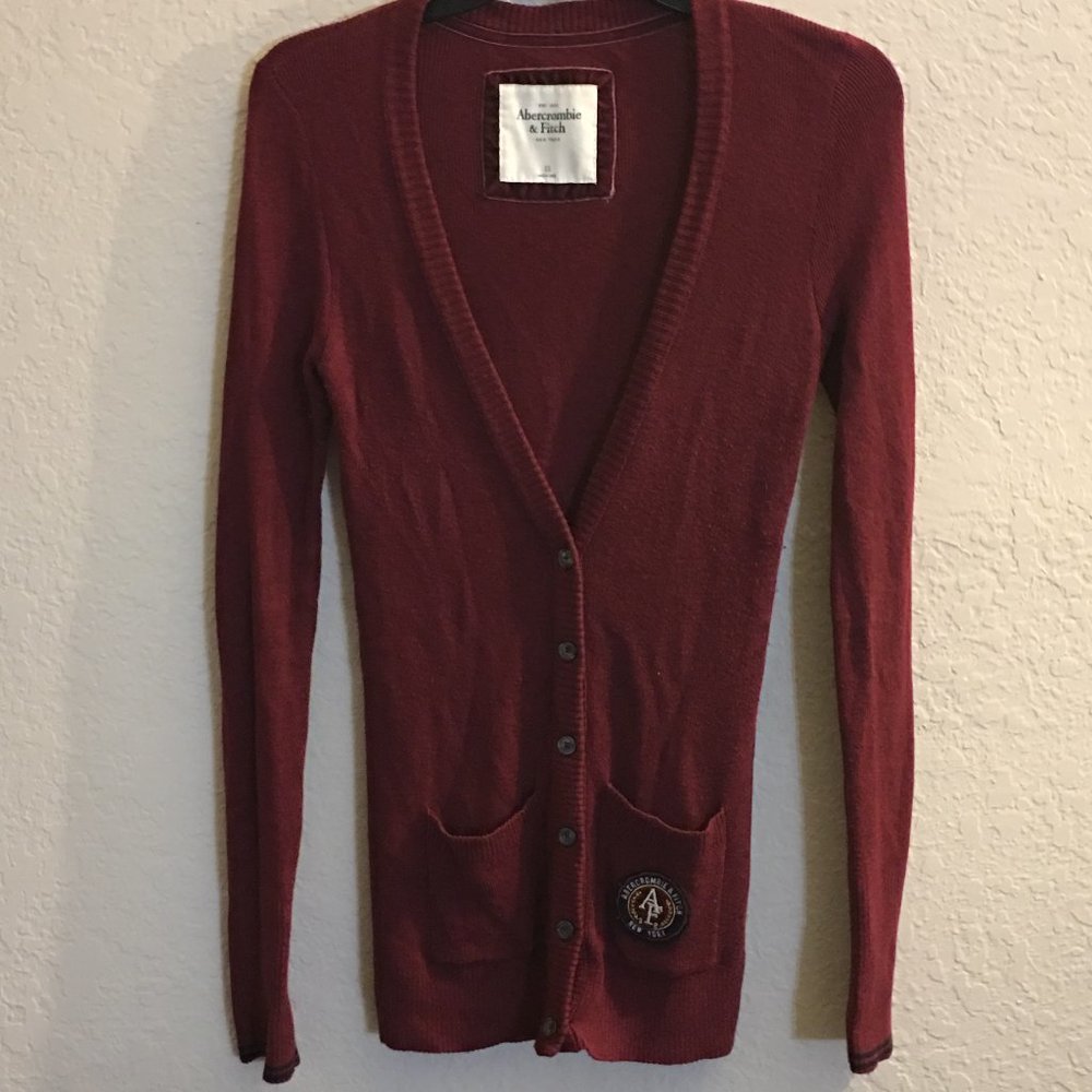 Maroon Abercrombie & Fitch Cardign